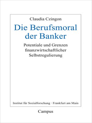 cover image of Die Berufsmoral der Banker